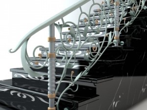 elegant stairs 3D Modell
