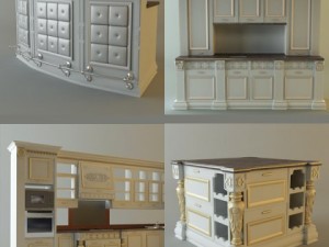 product collection kitchen cabinets  appliances Model 3D
