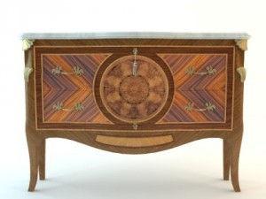 antique buffet cabinet Model 3D