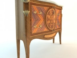 antique buffet cabinet Modello 3D