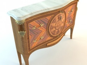 antique buffet cabinet Modello 3D
