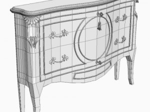 antique buffet cabinet Modello 3D