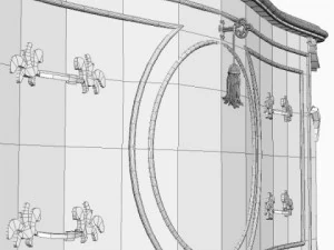 antique buffet cabinet 3D Model