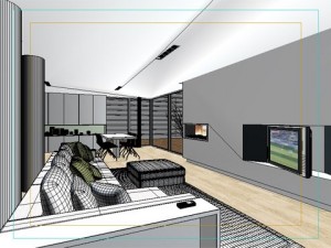 photorealistic living  dining room 0002 3D Model