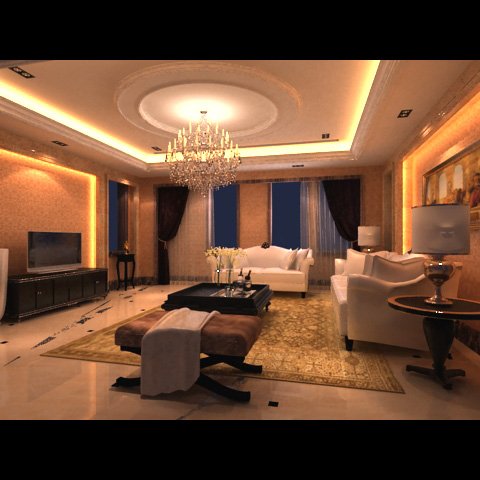 photorealistic living room 0005 3D 모델 .c4d .max .obj .3ds .fbx .stl .blend 