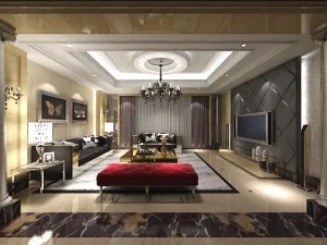 photorealistic living room 0004 3D Model