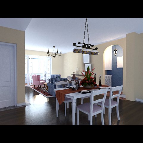 photorealistic living  dining room 0007 Modèle 3D .c4d .max .obj .3ds .fbx .stl .blend 