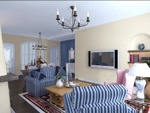 photorealistic living  dining room 0007 Modèle 3D