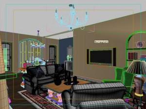 photorealistic living  dining room 0007 Modèle 3D