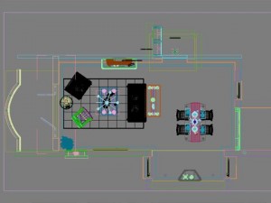 photorealistic living  dining room 0007 Modèle 3D