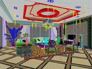 photorealistic living  dining room 0009 Modello 3D