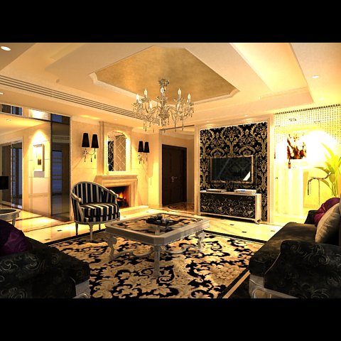 photorealistic living room 0011 Model 3D .c4d .max .obj .3ds .fbx .stl .blend 