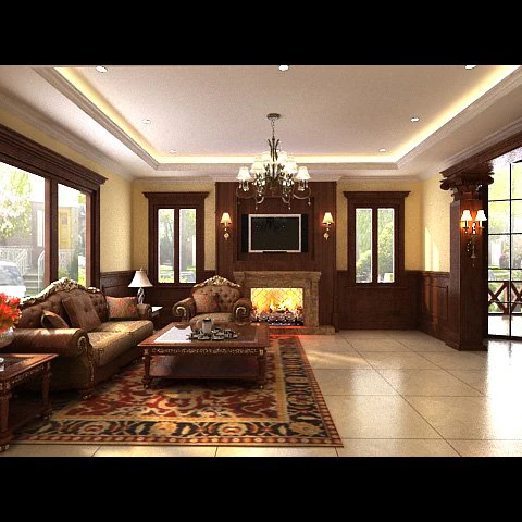 photorealistic living dining room 0012 3D Model .c4d .max .obj .3ds .fbx .stl .blend
