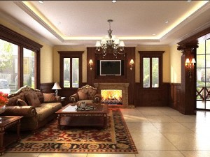 photorealistic living  dining room 0012 3D Model