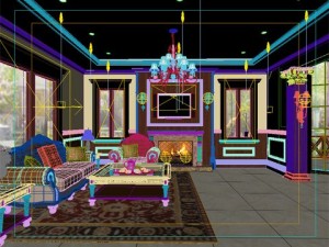 photorealistic living  dining room 0012 3D Model