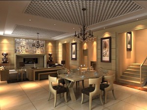 photorealistic living  dining room 0013 3D Model