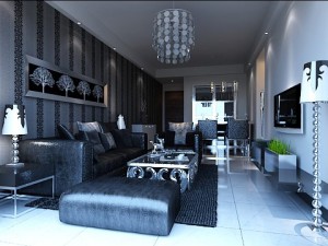 photorealistic living  dining room 0014 3D 模型