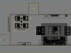 photorealistic living  dining room 0014 3D Model