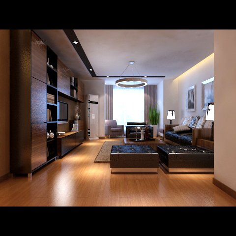 photorealistic living dining room 0015 Model 3D .c4d .max .obj .3ds .fbx .stl .blend