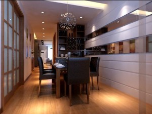 photorealistic living  dining room 0015 Model 3D