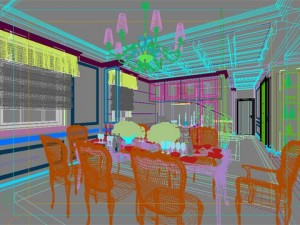 photorealistic dining room 0002 3D Model