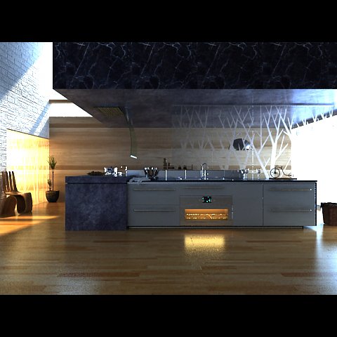 photorealistic kitchen scene 0001 Model 3D .c4d .max .obj .3ds .fbx .stl .blend 