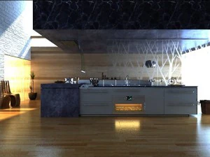pemandangan dapur fotorealistik 0001 Model 3D