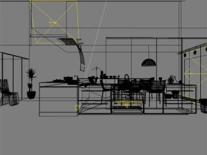 photorealistic kitchen scene 0001 3D Model