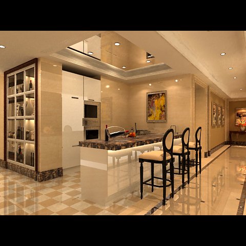 photorealistic kitchen scene 0002 Model 3D .c4d .max .obj .3ds .fbx .stl .blend