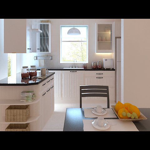 photorealistic kitchen scene 0003 Model 3D .c4d .max .obj .3ds .fbx .stl .blend 