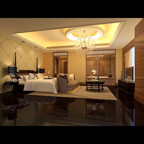 photorealistic bedroom 0002 3D Model .c4d .max .obj .3ds .fbx .stl .blend 