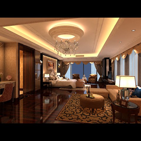 photorealistic bedroom 0003 3D Model .c4d .max .obj .3ds .fbx .stl .blend 