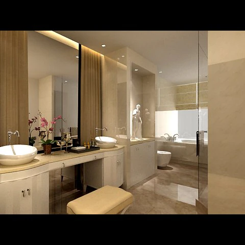 photorealistic bathroom 0001 3D Model .c4d .max .obj .3ds .fbx .stl .blend