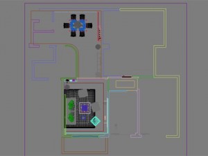 photorealistic living  dining room 0017 3D-Modell
