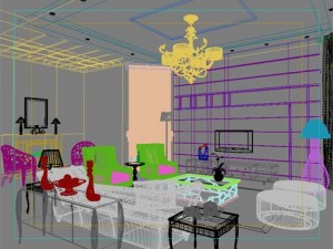 photorealistic living room 0018 3D Модель
