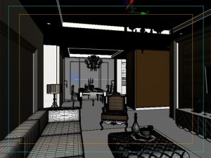 photorealistic living  dining room 0019 Model 3D