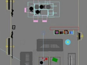 photorealistic living  dining room 0020 3D Model