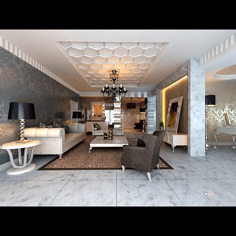 photorealistic living room 0021 3D Model .c4d .max .obj .3ds .fbx .stl .blend 