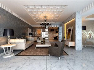 soggiorno fotorealistico 0021 Modello 3D