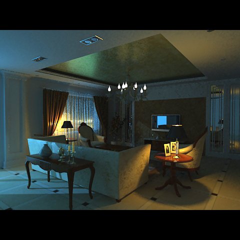 photorealistic living room 0022 Modello 3D .c4d .max .obj .3ds .fbx .stl .blend 