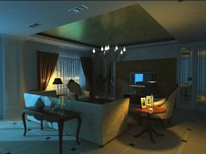 soggiorno fotorealistico 0022 Modello 3D