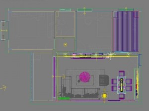 photorealistic living  dining room 0024 3D Model