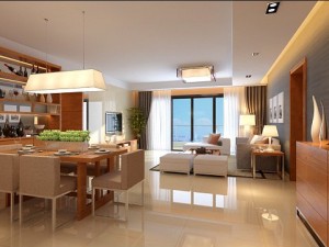 photorealistic living  dining room 0026 3D Модель