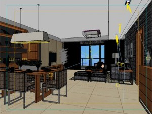 photorealistic living  dining room 0026 3D 模型