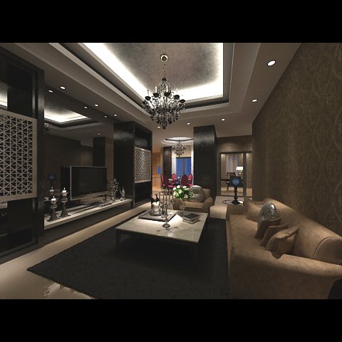photorealistic living  dining room 0027 3D Модель .c4d .max .obj .3ds .fbx .stl .blend 