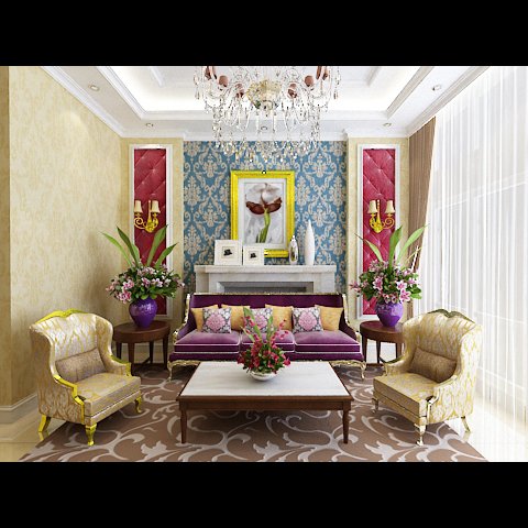 photorealistic living room 0031 Model 3D .c4d .max .obj .3ds .fbx .stl .blend 