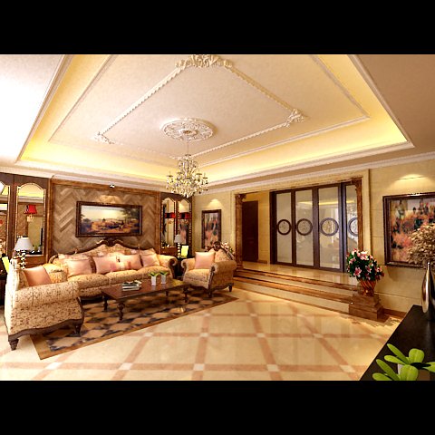 photorealistic living room 0035 Modelo 3D .c4d .max .obj .3ds .fbx .stl .blend 