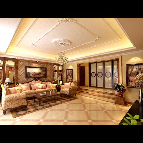 photorealistic living room 0035 3D Model .c4d .max .obj .3ds .fbx .stl .blend 