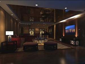 photorealistic living  dining room 0037 3D Model