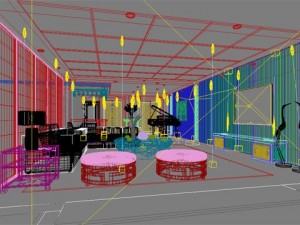 photorealistic living  dining room 0037 3D Model